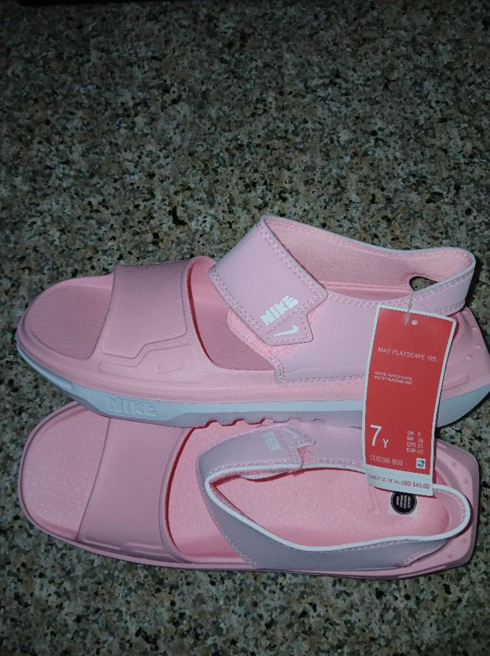 Nike Kids Pink Playscape Sandals - Girls' 7Y